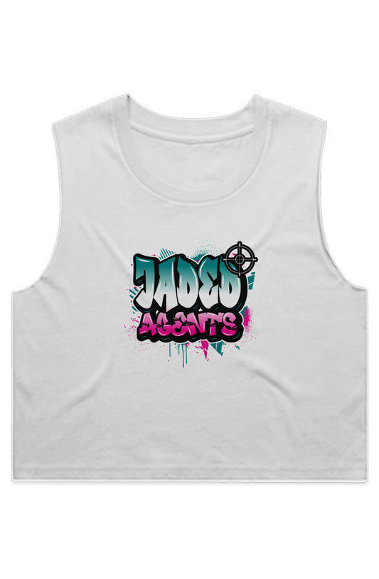 WO'S CROP TANK white