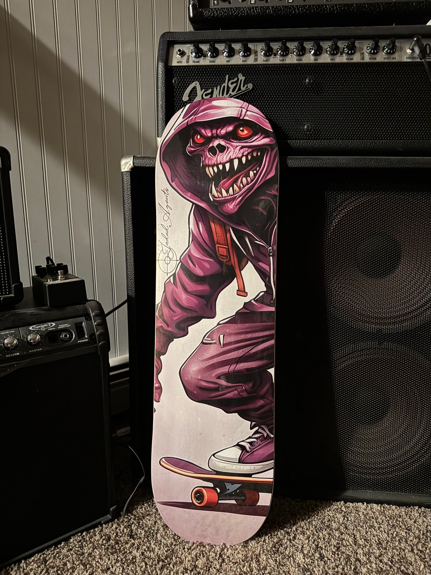 Purple People Eater Skateboard Deck
