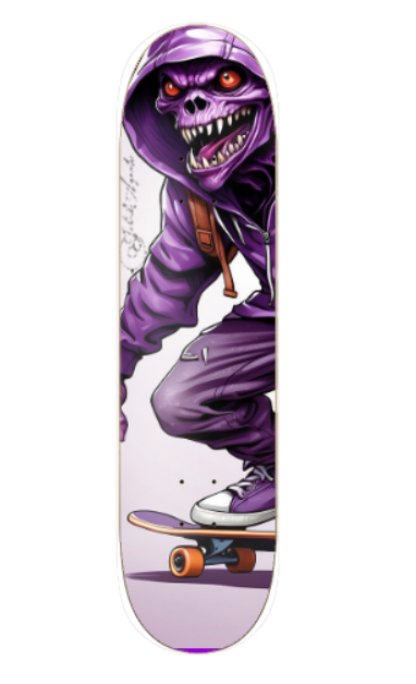 Purple People Eater Skateboard Deck